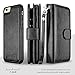 iPhone 6 Case, iPhone 6S Case, Samcore Leather Wallet Flip Case with Detachable Folio, Card Slots, Premium PU Leather, Retail Box for iPhone 6/6S 4.7 Inch [BLACK]