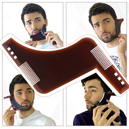 Beard Grooming Kits for Men,INKERSCOOP Beard Care Set 7 PCS Barber Hair Cutting Scissor+Straight Retro Razor+Bamboo Beard Boar Bristle Brush+Beard Comb+Beard Shaving Tool+Beard Bib Apron+Gift box