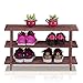 Furinno Pine Solid Wood 3-Tier Shoe Rack, Espresso