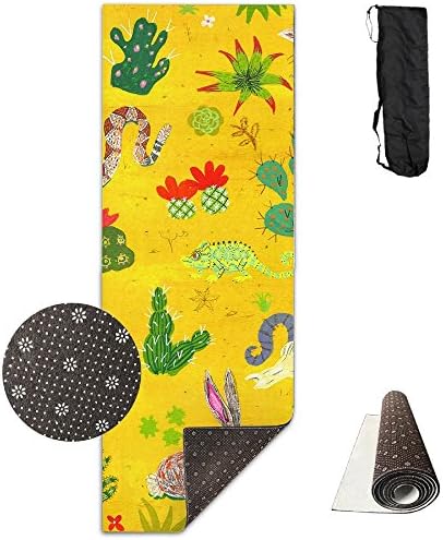 Non Slip Yoga Mat Bio Paradise Premium Printed 24 X 71 Inches Great For Exercise Pilates Gymnastics Carrying Strap