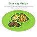 Baby Placemat, Holoko Mini Silicone Feeding Mat for High-chair Tray, 1 Piece Plate, Cute Puppy Shape Bowl for Babies, Toddlers and Kids (Green)