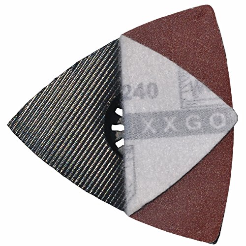 XXGO 80mm 3-1/8 Inch Triangle Hook & Loop Oscillating Multitool Sanding Pad Universal