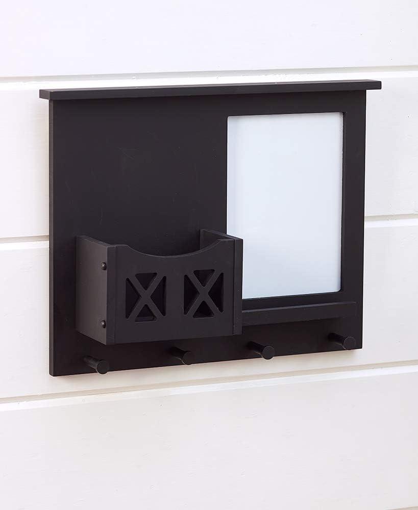 GENERIK WallMounted Barn Door Mail Holder, Black Home & Kitchen