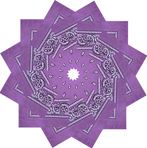 image for Consumable Depot CD Bandana |100% Cotton, 12-Pack Bandanas for Women, 