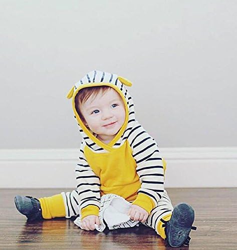 Zefeng Easter Baby Girls Boys Long Sleeve Yellow Hooded Tops + Leggings Trousers Outfits Set Clothes