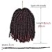 Spring Twist Braiding Hair(180strands/pieces fold), Fluffy Twist Hair, Nubian Twist Hair, Bomb Twist Hair Passion Twist Hair Ombre Colors Hair Extension, 8 Inch Spring Twist Hair 3 Packs (#T1B/Bug)
