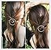 Joyci 1Pcs Creative Hoop Round Ponytail Holder Women's Geometric Metal Hair Pin (Rose Gold)