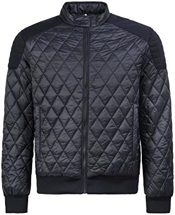 Men's Ultra Lightweight Winter Cotton Jacket Classic Short Padded Bomber Coat