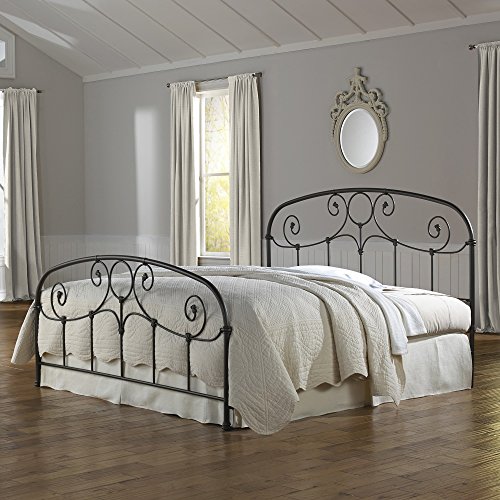Fashion Bed Group Grafton Complete Bed with Metal Scrollwork Panels and Decorative Castings