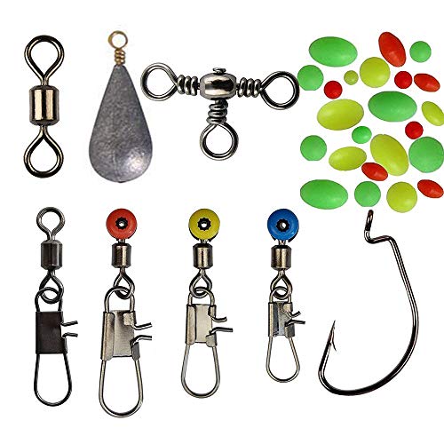 160 stücke Angelhaken Angelzubehör Kit Einschließlich Jig Hooks Verschiedene Angeln Wirbel Snaps Angeln Set Perlen… – Bild 5