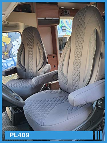 Bremer Sitzbezüge Stoelhoezen compatibel met camper Fiat Ducato type 250, voor bestuurder en passagiers, WPL409, hoes… - Afbeelding 3