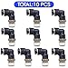 TAILONZ PNEUMATIC Male Elbow 1/4 Inch Tube OD x 1/8 Inch NPT Thread 90 Push to Connect Fittings PL-1/4-N1 (Pack of 10)