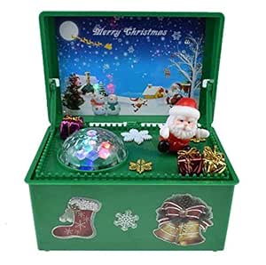 Christmas music box, novelty creative with led lights music swing santa claus doll electric Christmas Music Box, Novelty Creative with LED Lights Music Swing Santa Claus Doll Electric