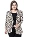Chicwe Women's Plus Size leopard Print Casual Jacket Blazer Waterfall Open Front 1X-4X