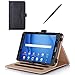 ProCase Galaxy Tab A 7.0 2016 Case T280 T285, Stand Folio Case Cover for Galaxy Tab A 7.0 SM-T280 SM-T285 Tablet, with Multiple Viewing Angles, Document Card Pocket (Black)