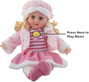 Xectes Soft Girl Singing Songs Baby Doll Toy (Multicolour)