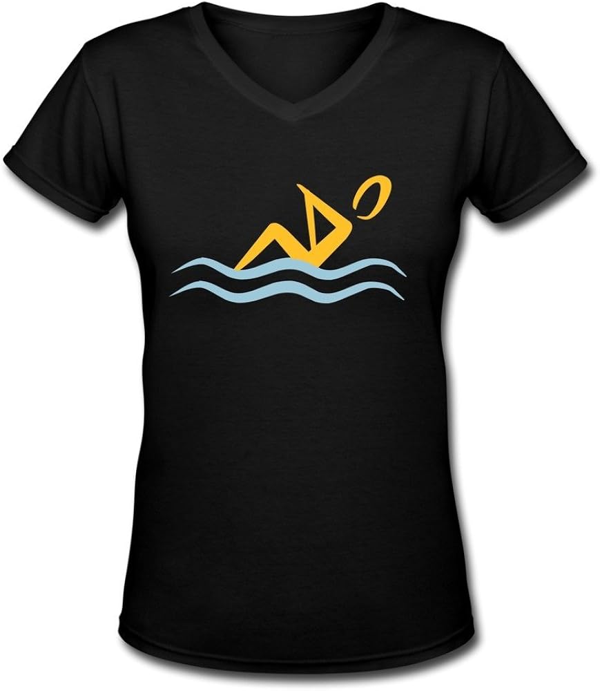 KEMING Women's Row V-Neck T-shirt