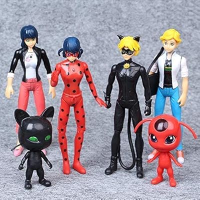 Buy Hhh Set 6 Pc Miraculous Ladybug Toys 3 5 Inch Hot Toy Adrien Cat Noir Marinette Tikki Figures Small Action Figure Christmas Collectible Halloween Collectable Gift Collectibles Gifts For Kids