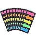 FJSM Sticky Page Makers Arrow 1000pcs 5 Colors Adhesive Sticky Note Fluorescent Neon Sticky Note Bookmarks Index Tabs Flags Reading Highlighter Strips for Pages Notebook Cards Mark