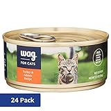 Amazon Brand - Wag Wet Cat Food, Turkey & Giblets Recipe, 5.5 oz Can (Pack of 24)