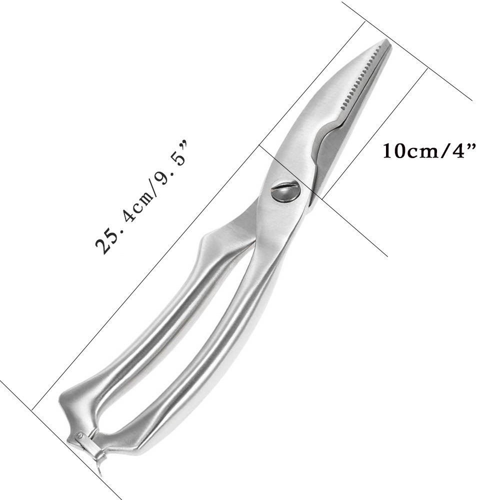 Kitchen Shears, Heavy Duty Stainless Steel Kitchen Scissors, Ultra Sharp Blade, MultiPurpose Professional Shears for Fish, Chicken, Vegetables, Meat, Bone and Poultry (Kitchen shears)