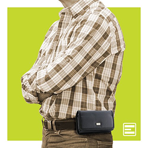 Evocel [Urban Pouch Pro] Tactical Carrier with [Belt Loop & Holster] (5.39 in x 2.79 in x 0.35 in) Fits Galaxy J3, Galaxy On5, LG Aristo, Apple iPhone 6/7, Moto E4, More, Black - Medium - Thumbnail 7