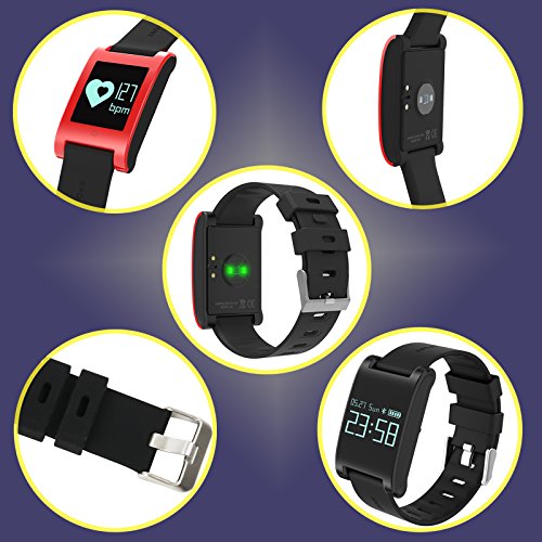 image for Heart Rate Watch, UNIWA IP67 Sports Bracelet Pedometer Watch Fitness A