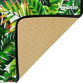 Naanle Palm Leaf Kitchen Floor Mat Watercolor Tropical Leaf Non Slip Absorbent Comfort Standing Mat Kitchen Runner Rug… 512%2Bh9Kp61L