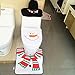 amorus 3Pcs Toilet Seat Cover & Rug & Toilet Tank Cover Set Bathroom Christmas Decorations Supplies (Snowman)