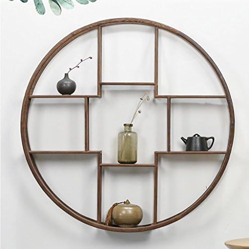 Wall shelf Circular Wall hanging Wooden Chinese style Wall decoration Shelf restaurant Home Cafe Wall Decor