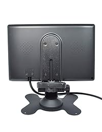 Kasionvi 7 pulgadas Tft lcd Monitor de automóvil 2 Entrada de video Vista posterior del automóvil Reposacabezas Monitor de DVD VCR con control remoto y soporte y soporte Rotar la pantalla 800 * 480 rgb 8 pines Conectar