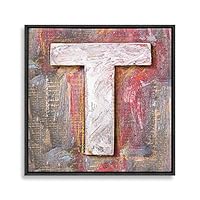 Framed Canvas Wall Art Alphabet Canvas Prints Home Artwork Decoration for Living Room,Bedroom - 16x16 inches