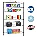 16''Lx42''Wx72''H 6 Shelf Wire Shelving Unit Heavy Duty Metal Storage Shelves NSF Wire Shelf Organizer Black Height Adjustable Utility Steel Commercial Grade Layer Shelf Rack 1500 LBS Capacity