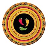 Creative Converting 8 Count Round Lunch Plates, Fiesta Grande