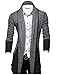 TAM WARE Mens Classic Fashion Marled Open-Front Shawl Collar Cardigan TWGG1308-GRAY-US M