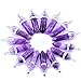 Amethyst 15pcs Natural Stone Gemstone Bullet Shape Hexagonal Healing Pointed Chakra Beads Crystal Quartz Stone Pendants for Necklace Jewelry Making (Amethyst)