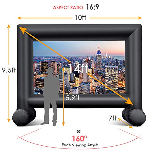 2 14ft+Outdoor+Projector+Screen+Inflatable