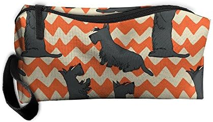 Kerera Silhouette Dodle Dogs Graphic Design Multifunction Portable Pouch Travel Bag Carrying Case