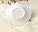 Set of White Porcelain Ceramic with Flower Trim Teapot-Shaped Tea Bag Holder Tea Bag Coasters, Spoon Rests; Classic Tea Time Saucer Seasoning Dish Set (TYGZ)