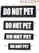 Albcorp Reflective Do Not Pet Patches with Hook Backing for Service Animal Vests /Harnesses Large (6 X 2) Inch