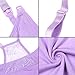 SUIEK 3PACK Nursing Top Tank Cami Maternity Shirt Sleep Bra for Breastfeeding (X-Large, Black + Dark Grey + Purple (3/Pack))