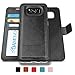 AMOVO Galaxy S8 Plus Case, Samsung S8 Plus Wallet Case [Detachable Wallet Folio] [2 in 1] [Premium Vegan Leather] Samsung S8 Plus Case Leather with Gift Package (Black)