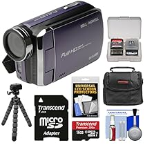 Bell & Howell DV30HD 1080p HD Video Camera Camcorder (Purple) with 16GB Card + Case + Flex Tripod + Kit