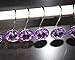 Xshelley Acrylic Diamond Shower Curtain Hooks Rings - Cute Crystal Gems Bling Rhinestones Bath Bathroom Accessories Set of 12pcs (Purple)