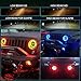 4XBEAM 7 Inch RGB Halo LED Headlights for Jeep Wrangler JK LJ TJ CJ Hummer H2 H1 Sahara Sport Rubicon | DOT Approved