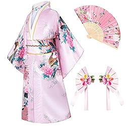 Japanese Traditional Dress Kimono Robe for Kids