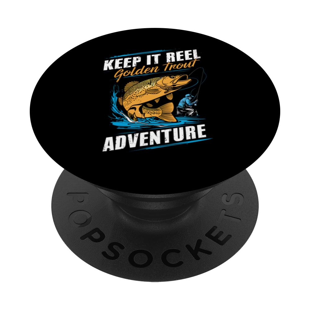 Keep It Reel Golden Trout Adventure Rainbow Fish Fishing PopSockets Swappable PopGrip