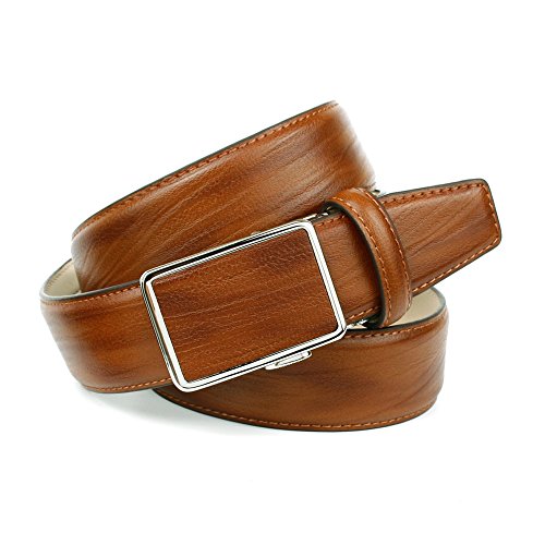Anthoni Crown Leather Men`s Belt cognac leather belt with automatic buckle/U17JS30 (40