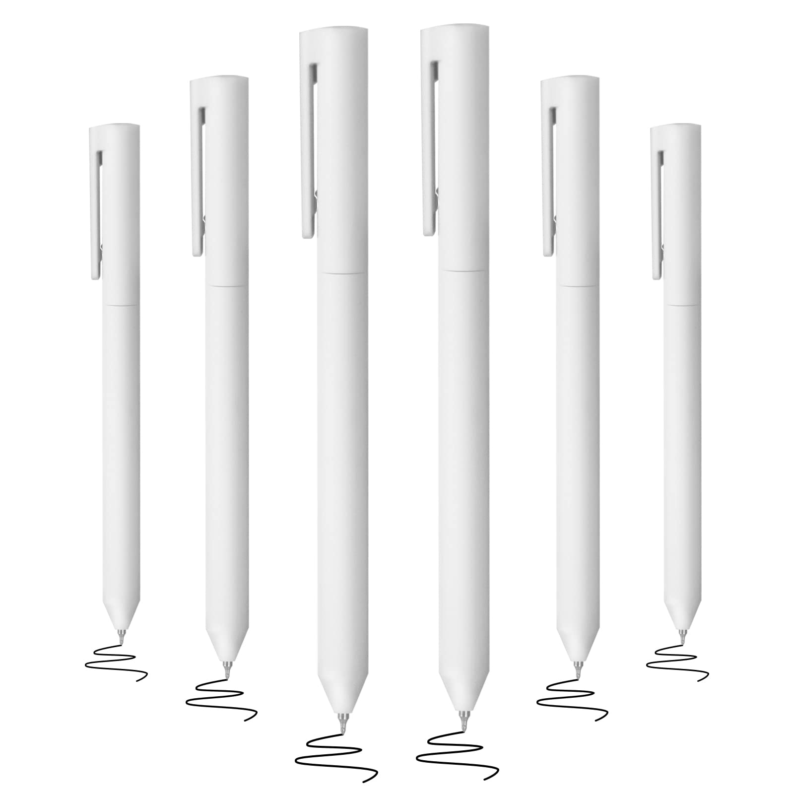 BAYTORY 6Pcs Gel Ink Pens, Quick Dry Ink Pen Fine Point Black 0.5mm Smooth Writing for School Supplies Journaling Notetaking Stationery — image 1