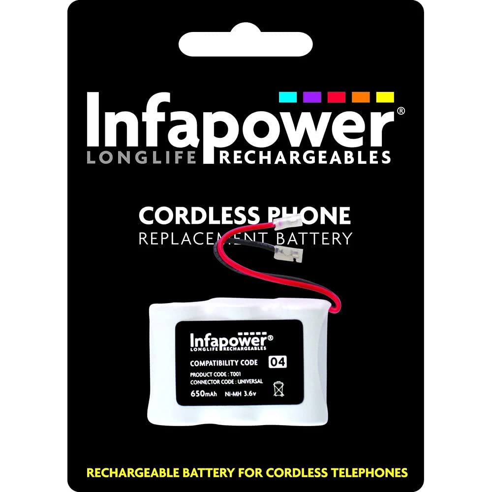 Infapower T001 Cordless Phone Replacement Battery - 3x 1/2 AA Ni-MH